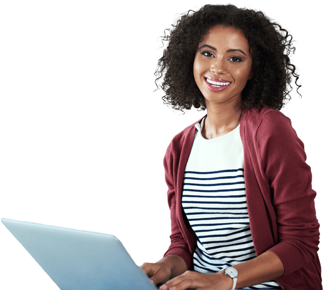 Woman Working with Laptop